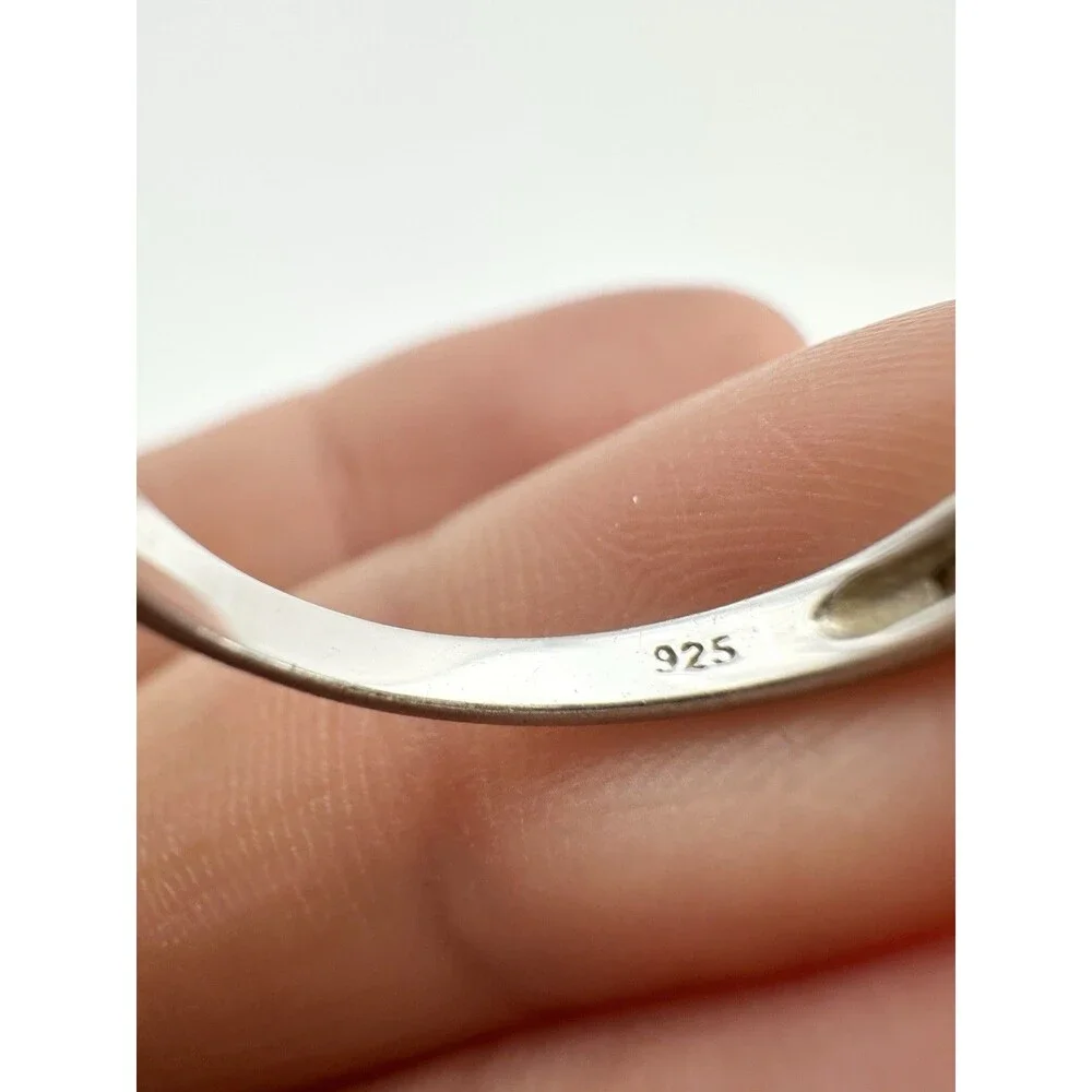 MC 925 Sterling Silver C Z Engagement Wedding Ring Size 6